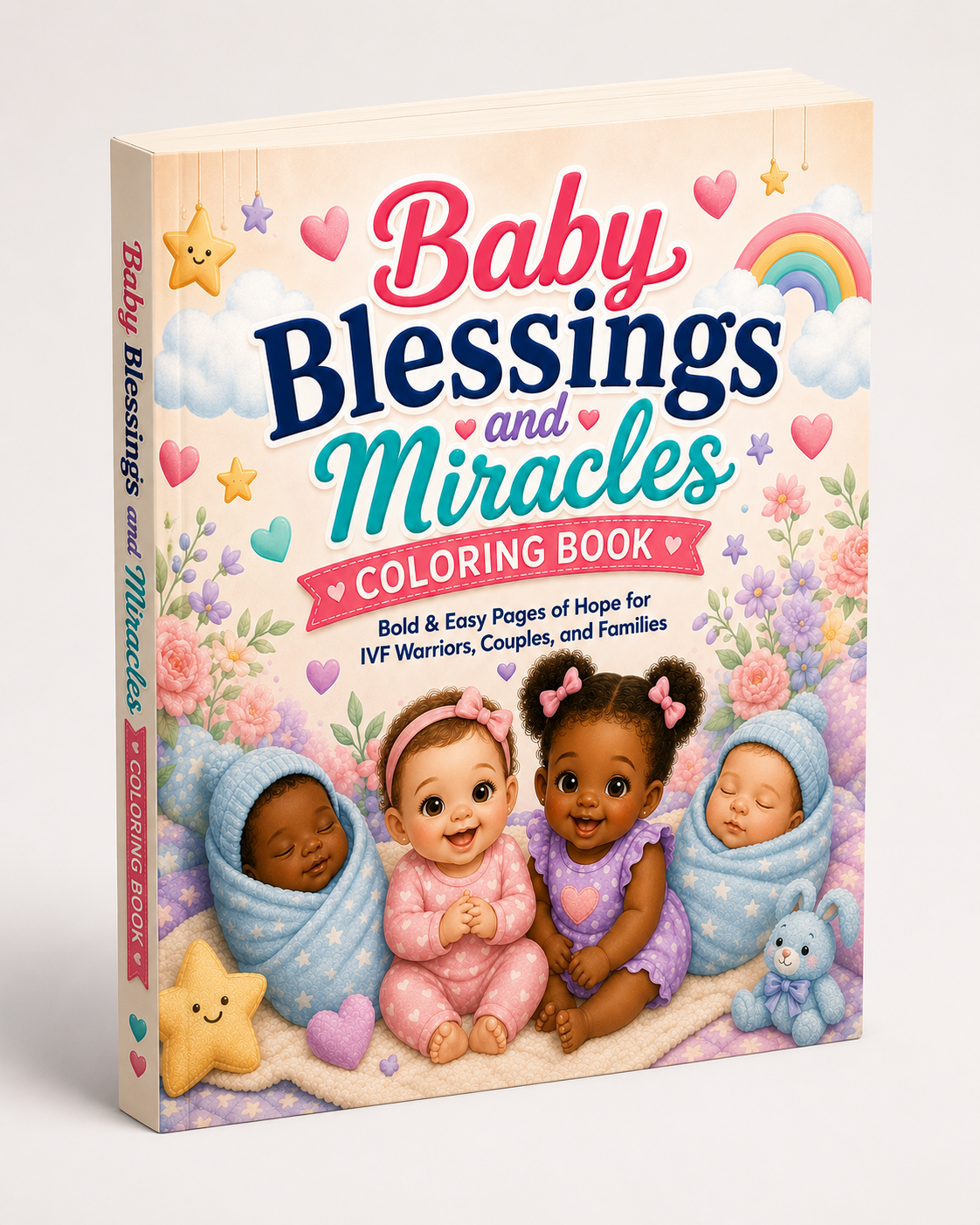 Baby Blessings and Miracles coloring book cover by Marenda Hughes